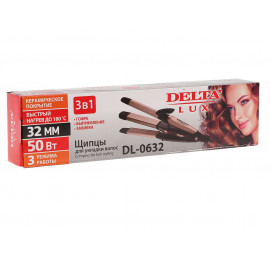 Щипцы д/укладки волос Delta LUX DL-0632 3в1 55Вт